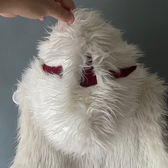 Studio Ghibli Princess Mononoke Faux mohair hooded vest size MED cosplay women's - Picture 3 of 10